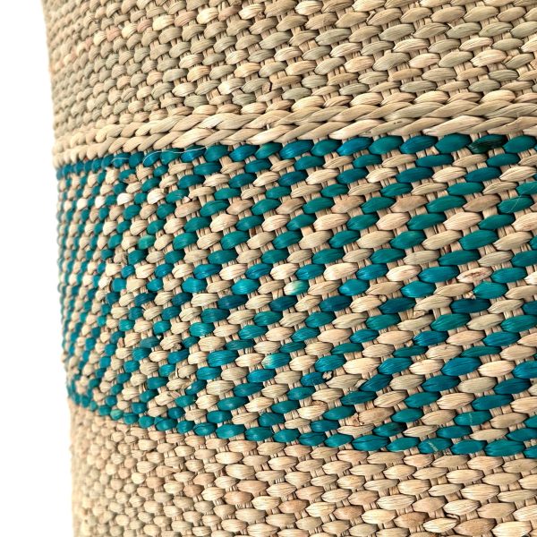 Iringa Basket - Turquoise Stripe - Image 5