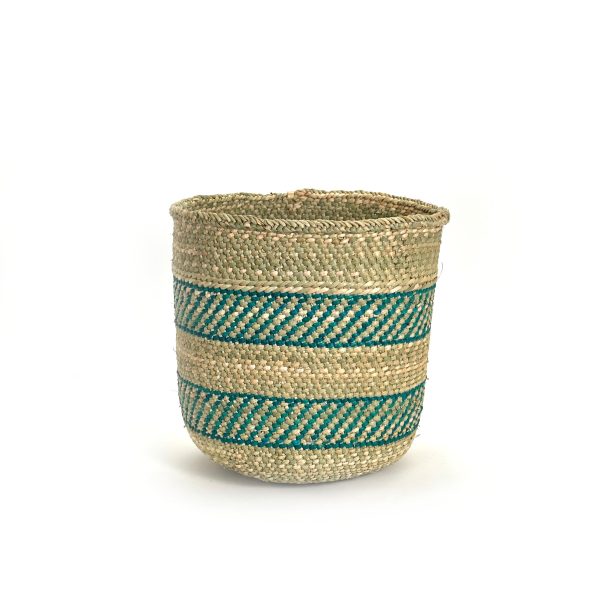 Iringa Basket - Turquoise Stripe - Image 8