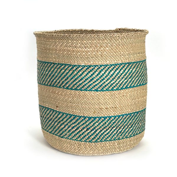 Iringa Basket - Turquoise Stripe - Image 10