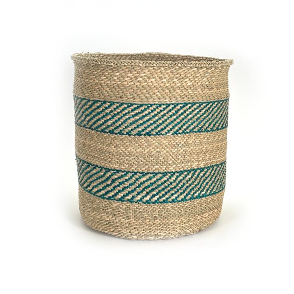 Iringa Basket - Turquoise Stripe - Image 9