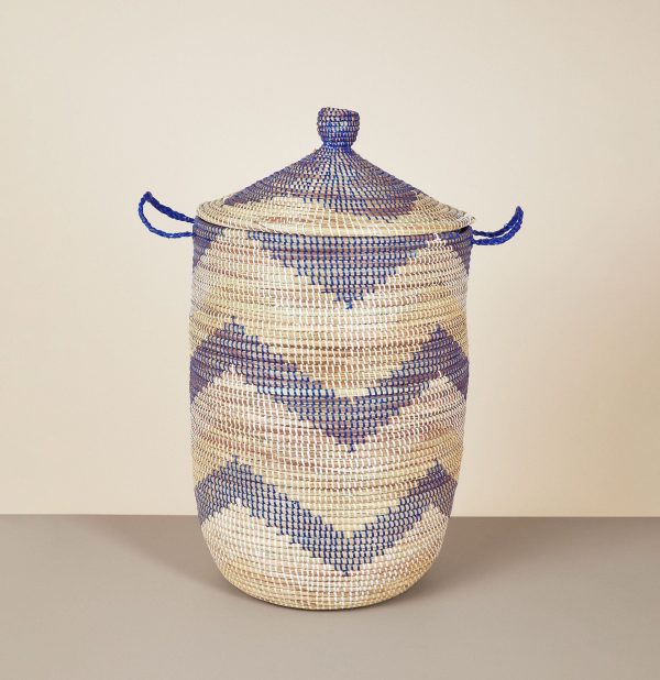 Large Patterned Hamper Basket