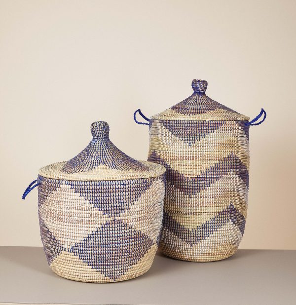 Large Patterned Hamper Basket - Image 5