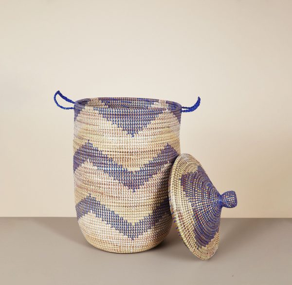 Large Patterned Hamper Basket - Image 2