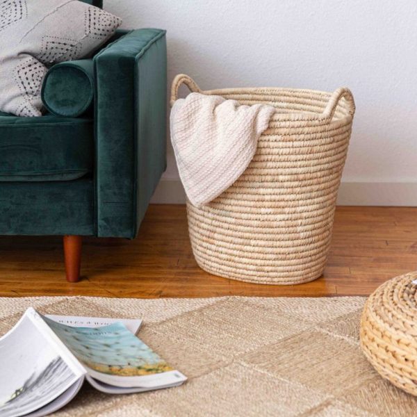 Palm Leaf Laundry Basket - Image 6