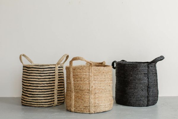 Round Jute Laundry Basket - Image 2