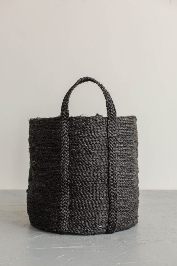 Round Jute Laundry Basket - Image 6