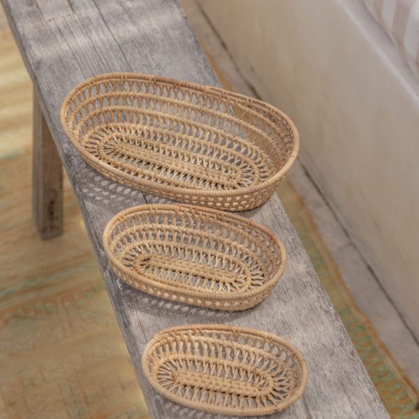 Oval Rattan Basket Set