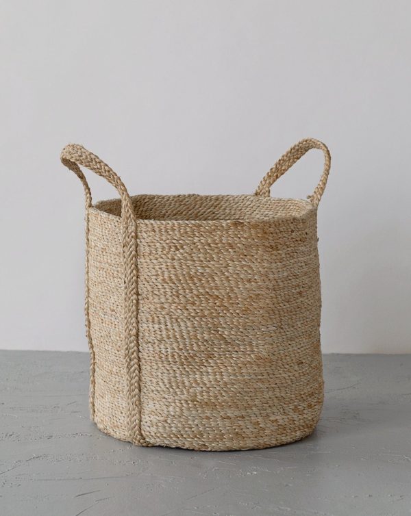 Round Jute Laundry Basket