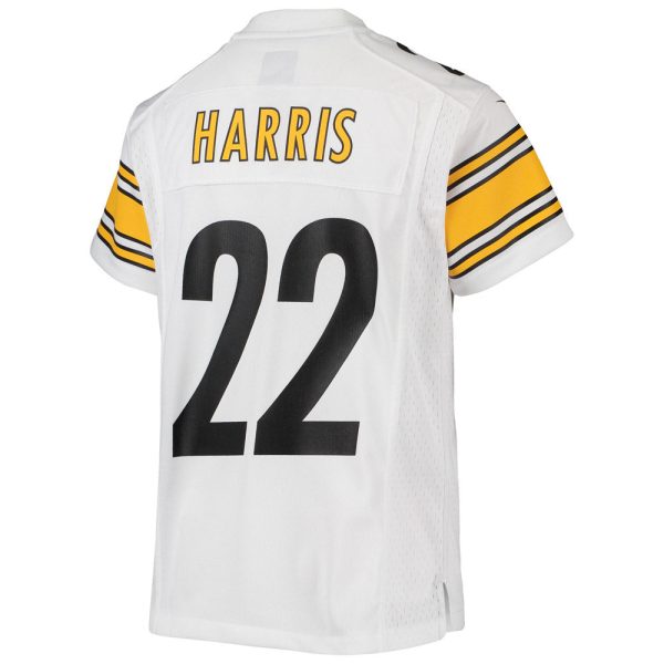 Youth Pittsburgh Steelers Najee Harris Game Jersey- White - Image 3